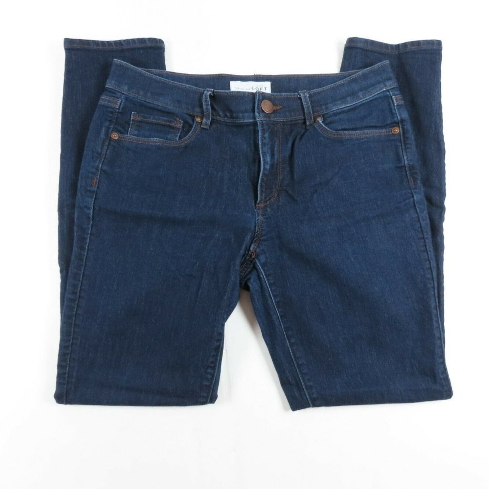 Ann Taylor LOFT Womens Jeans Size 6/28 Skinny Mid Rise Medium Wash Blue Denim